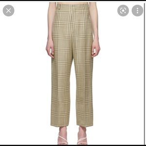 jacquemus green check le pantalon santon